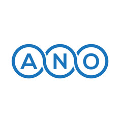 ANO letter logo design on white background. ANO creative initials letter logo concept. ANO letter design.
