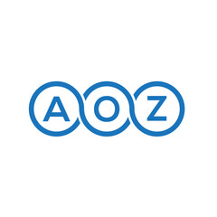 AOZ letter logo design on white background. AOZ creative initials letter logo concept. AOZ letter design.
