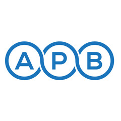 APB letter logo design on white background. APB creative initials letter logo concept. APB letter design.
