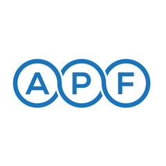 APF letter logo design on white background. APF creative initials letter logo concept. APF letter design.
