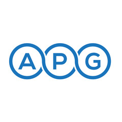 APG letter logo design on white background. APG creative initials letter logo concept. APG letter design.
