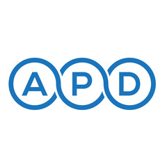 APD letter logo design on white background. APD creative initials letter logo concept. APD letter design.
