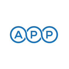 APP letter logo design on white background. APP creative initials letter logo concept. APP letter design.
