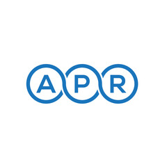 APR letter logo design on white background. APR creative initials letter logo concept. APR letter design.
