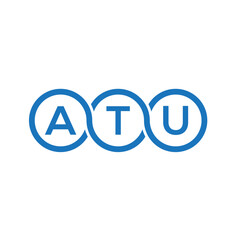 ATU letter logo design on white background. ATU creative initials letter logo concept. ATU letter design.

