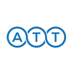 ATT letter logo design on white background. ATT creative initials letter logo concept. ATT letter design.
