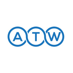 AWT letter logo design on white background. AWT creative initials letter logo concept. AWT letter design.
