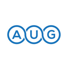 AUG letter logo design on white background. AUG creative initials letter logo concept. AUG letter design.
