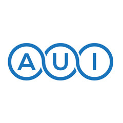 AUI letter logo design on white background. AUI creative initials letter logo concept. AUI letter design.
