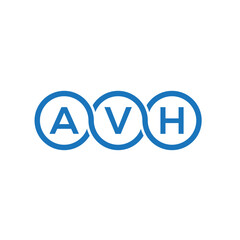 AVH letter logo design on white background. AVH creative initials letter logo concept. AVH letter design.
