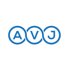 AVJ letter logo design on white background. AVJ creative initials letter logo concept. AVJ letter design.
