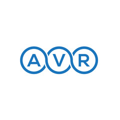 AVR letter logo design on white background. AVR creative initials letter logo concept. AVR letter design.
