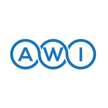 AWI letter logo design on white background. AWI creative initials letter logo concept. AWI letter design.
