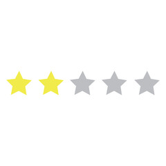 Obraz premium Five stars customer product rating review flat icon for apps and websites