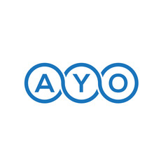AYO letter logo design on white background. AYO creative initials letter logo concept. AYO letter design.
