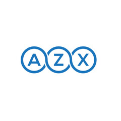 AZX letter logo design on white background. AZX creative initials letter logo concept. AZX letter design.
