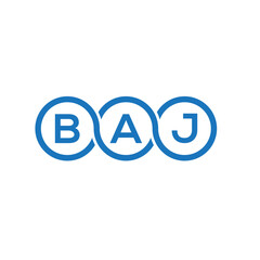 BAJ letter logo design on white background. BAJ creative initials letter logo concept. BAJ letter design.
