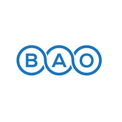 BAO letter logo design on white background. BAO creative initials letter logo concept. BAO letter design.
