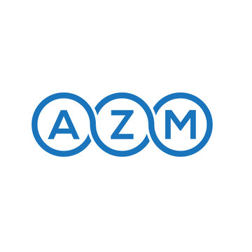 AZM letter logo design on white background. AZM creative initials letter logo concept. AZM letter design.
