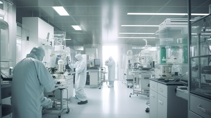 Obraz premium Intense Quality Control Testing in State-of-the-Art Laboratory. Generative AI