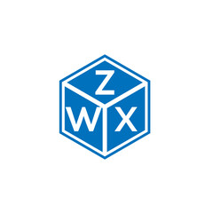 ZWX letter logo design on white background. ZWX creative initials letter logo concept. ZWX letter design.
