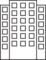 City building icon outline