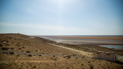 huge plain land in desert