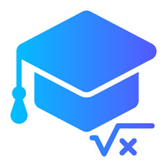 mortarboard gradient icon