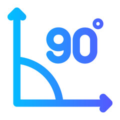 right angle gradient icon