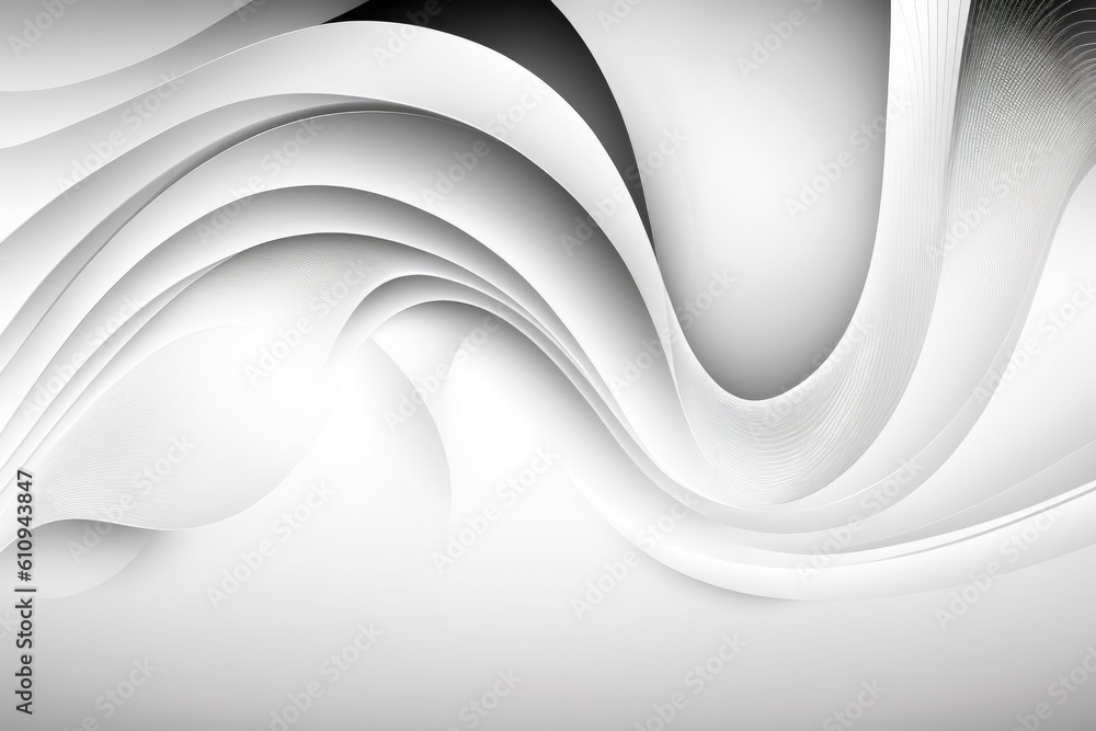 Poster abstract white and gray background with smooth lines