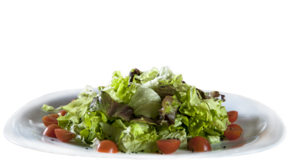 green leaf salads with tomatoes