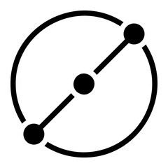 diameter glyph icon