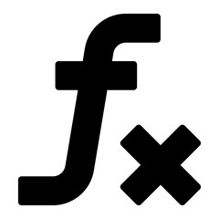 Obraz premium function glyph icon