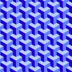 Blue geometric pattern ,abstrack seamless background.