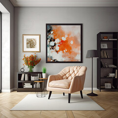 Empty Wall in a Fully Furnished Room