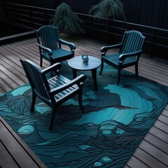 Stühle auf der Terrasse