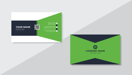 Clean business card design template set .