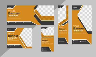 Modern Creative Web Banner set Template. 