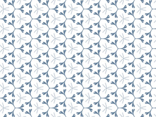 seamless pattern with blue flowers