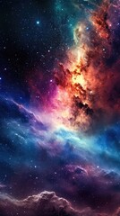 Cosmos telescope space photo of the galaxy comet and stars background Generative AI Illustration