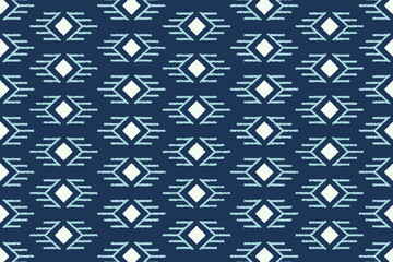 Ikat geometric ethnic seamless pattern. Native American, Indian, African, Moroccan, Mexican, Peruvian style. Design for clothing, fabric, wallpaper, textile, home decor, carpet.
