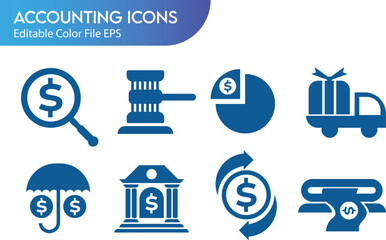 icons set accounting