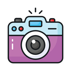 Camera vector design in modern and trendy style, photography device icon