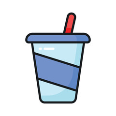 Grab this creatively designed vector of drink in trendy style, ready to use icon