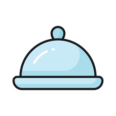 Obraz premium Food service vector design in modern style, cloche icon easy to use and download