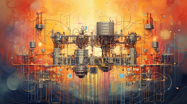 An artistically rendered representation of quantum computing, showcasing the potential of this revolutionary technology in solving complex problems Generative AI