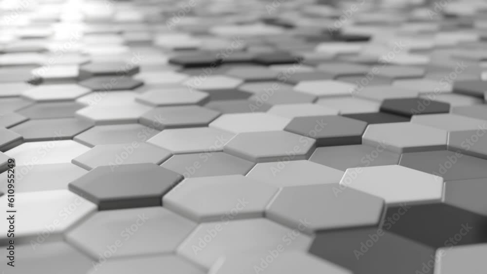 Fototapete 3d rendering of abstract mosaic geometric background. loop animation.