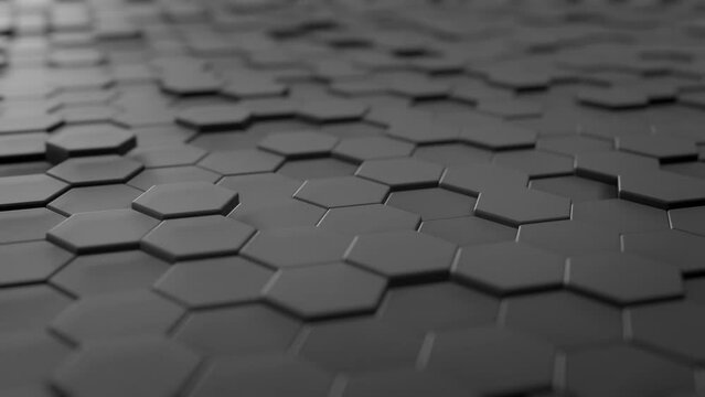 3d rendering of abstract dark geometric background. Loop animation.