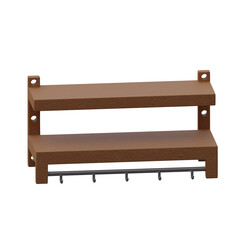 3d rendered wood towel hanger perfect for design project