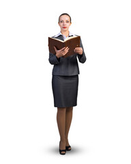 Businesswoman with notebook
